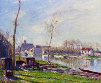 阿爾弗萊德 西斯萊 Construction Site at Matrat, Moret-sur-Loing 阿爾弗萊德 西斯萊 Construction Site at Matrat, Moret-sur-Loing